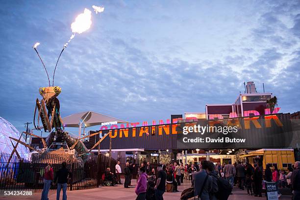 Las Vegas, NV-February 8, 2014 Downtown Container Park is an exciting sustainable shopping attraction in downtown Las Vegas -- the hub for an...