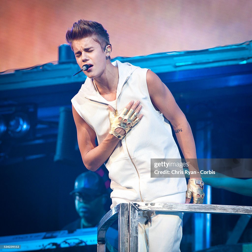 USA - Music - Justin Bieber Performs at Rose Garden Arena in Portland