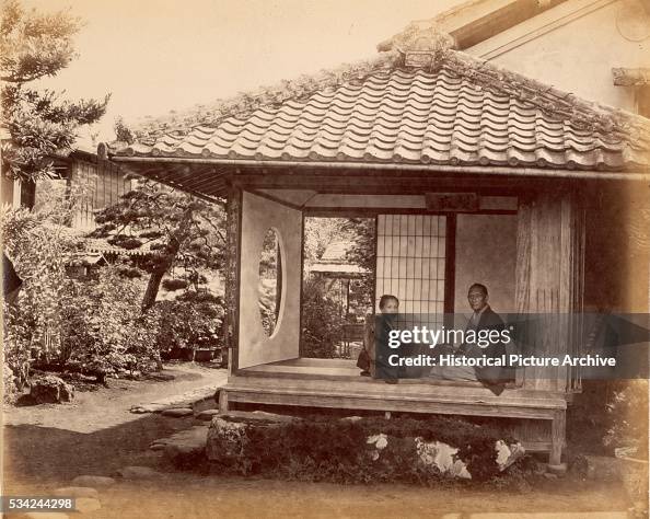 Japanese Couple in Teahouse Japanese Couple in Teahouse