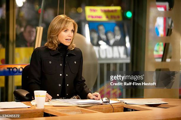 Today Show anchor Katie Couric during the broadcast of the Today Show in Chicago.