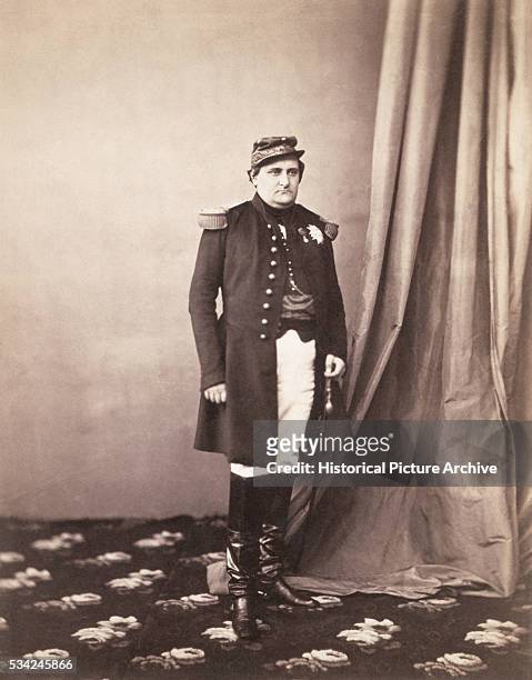 Portrait of His Imperial Highness Prince Napoleon, taken in 1855 by Roger Fenton .