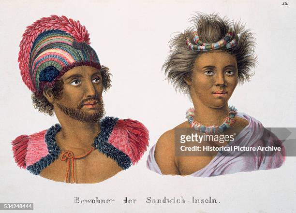Inhabitants of the Sandwich Islands by Karl Joseph Brodtmann