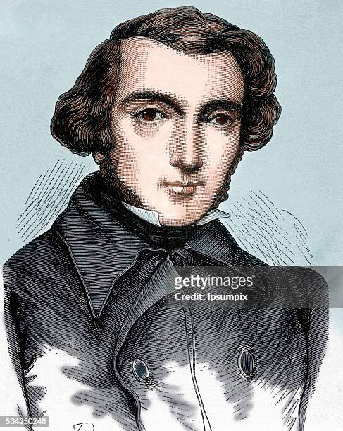 Tocqueville, Alexis Henri Clérete, Earl of . French writer and politician. The nineteenth century colored engraving.