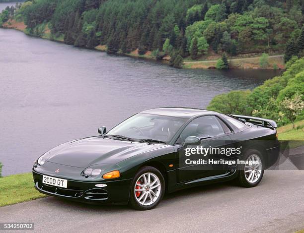 Mitsubishi 3000 Gt by a Welsh resevoir, 2000.