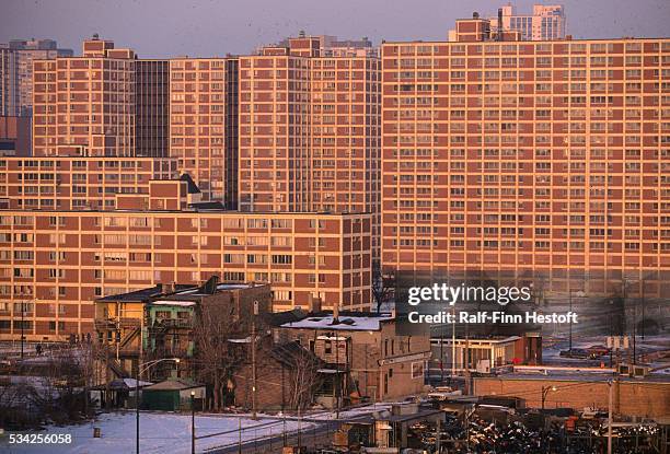 The Cabrini-Green housing project in Chicago provides low income housing. The project was recently taken over by HUD .