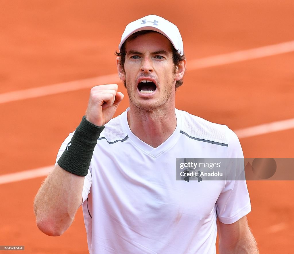 2016 French Open second round match - Mathias Bourgue vs Andy Murray
