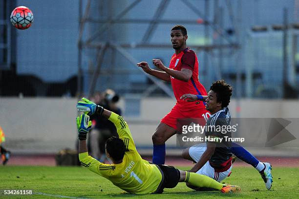 Ruben Loftus-Cheek of England scores his sides third goal during the Toulon Tournament match between Paraguay and England at Stade Antoinr Baptiste...