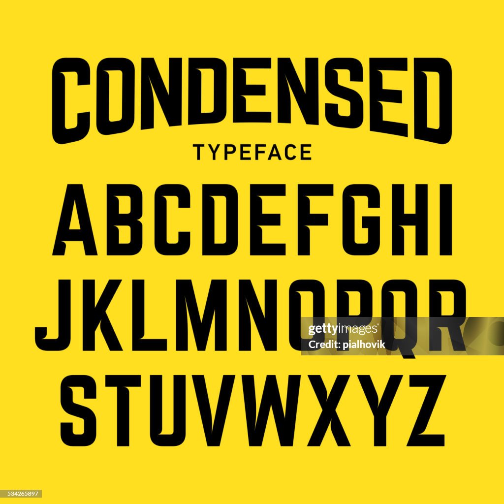 Addled Font Condensed Typeface Industrial Bold Style Font High-Res Vector Graphic ...