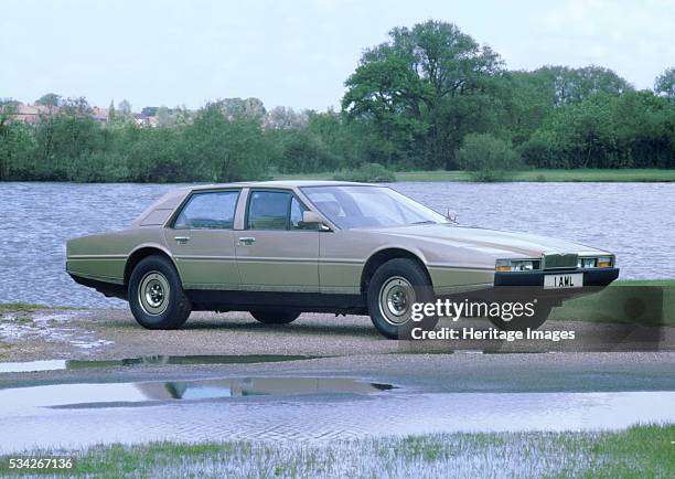 Aston Martin Lagonda at waterside, 2000.