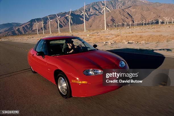 General Motors' environmentally friendly electric car, the EV1 .