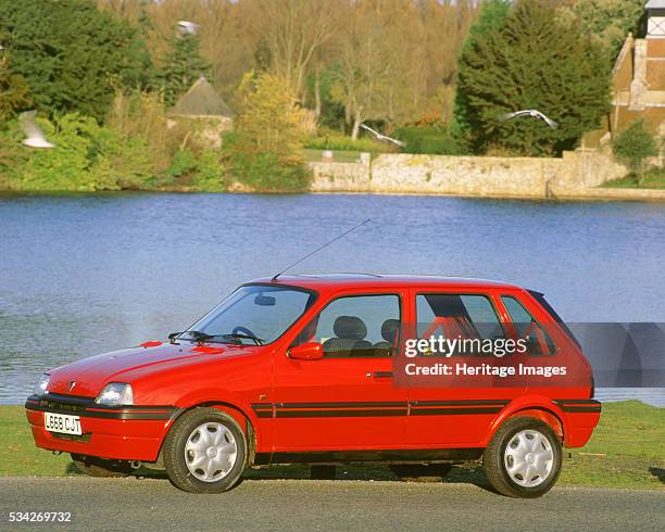 Rover Metro at waterside, 2000.