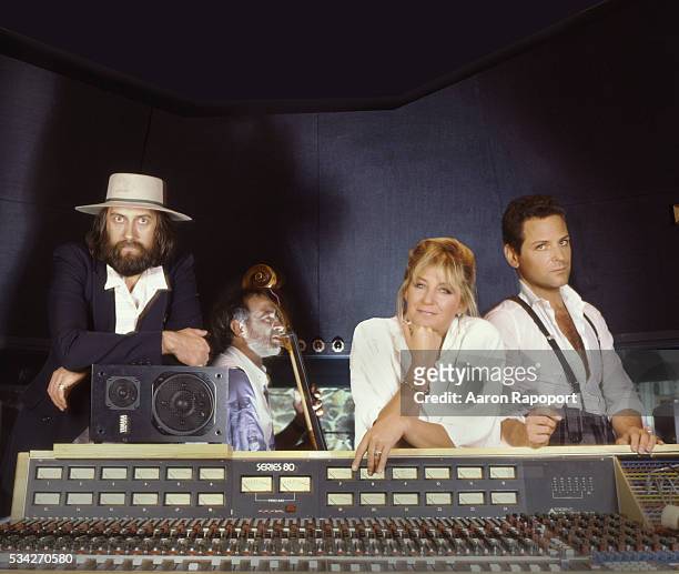 Members of Fleetwood Mac shot in a recording Studio in Los Angeles in 1986.
