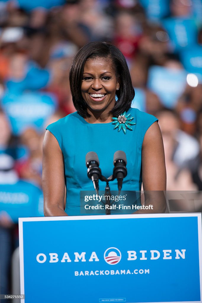 President Barack Obama and Michele in Ohio