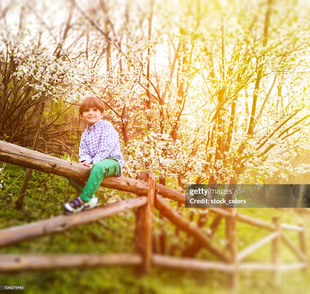 Children Working In Spring Child In Spring Park High-Res Stock Photo - Getty Images