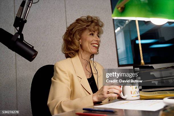 Dr. Laura Schlessinger laughs in the Los Angeles studio where she broadcasts her radio talk show. Dr. Laura's controversial show offers advice and...