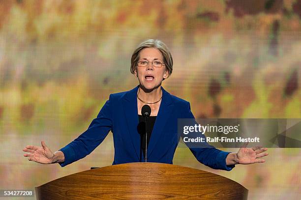 Senate Candidate Elizabeth Warren speaks to the Democratic National Convention in Charlotte, NC