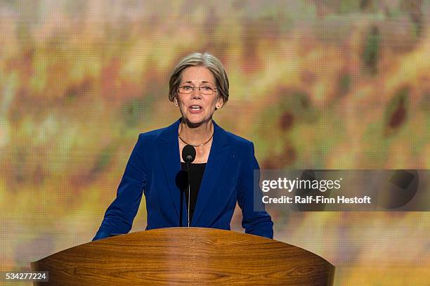 Senate Candidate Elizabeth Warren speaks to the Democratic National Convention in Charlotte, NC