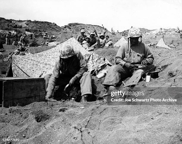 Segregated Black Marines on Iwo Jima