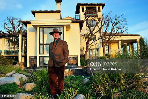 February 3, 2010-Ojai, California, USA-The house of actor Larry Hagman which he and his wife built in the 1990's. The 25,000 square foot house is...