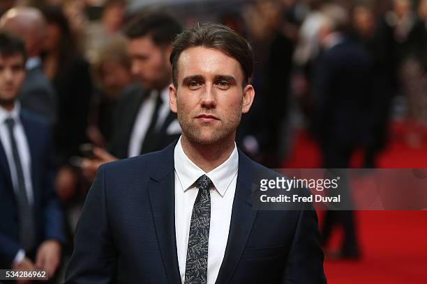 Matthew Lewis attends the European film premiere "Me Before You" at The Curzon Mayfair on May 25, 2016 in London, England.