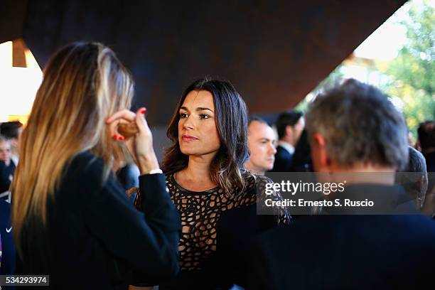 Alena Seredova attends Bocelli and Zanetti Night on May 25, 2016 in Rho, Italy.