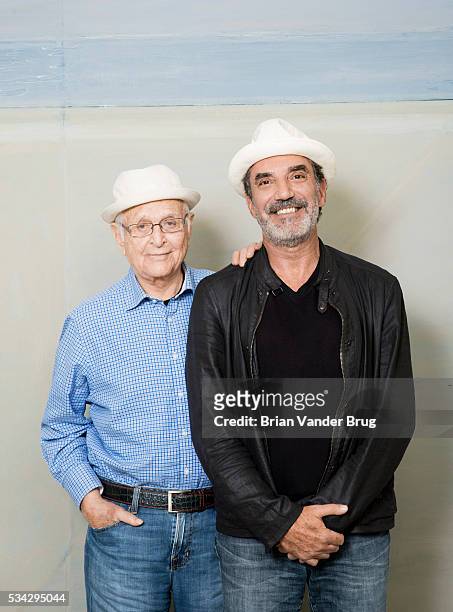 Norman Lear and Chuck Lorre are photographed for Los Angeles Times on April 20, 2016 in Los Angeles, California. PUBLISHED IMAGE. CREDIT MUST READ:...