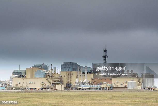 Prudhoe Bay Oil Well Facility, Stock-Foto