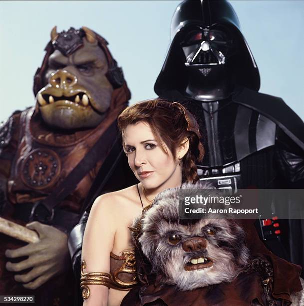 Carrie Fisher and some Star Wars friends - 'Return of the Jedi'