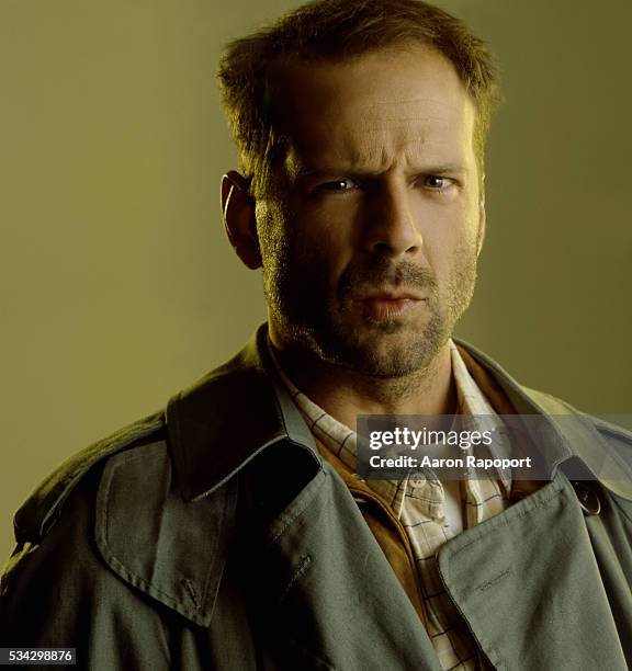 Portrait of American actor Bruce Willis as he poses, in costume, for a role in the film 'The Last Boy Scout' , 1991.