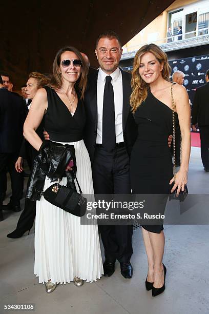 Guest, Antonio Rossi and Elisabetta Pellini attend Bocelli and Zanetti Night on May 25, 2016 in Rho, Italy.