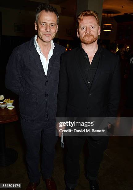 Michael Grandage and Christopher Oram attend the press night after party for The Kenneth Branagh Theatre Company's "Romeo And Juliet" at The The...