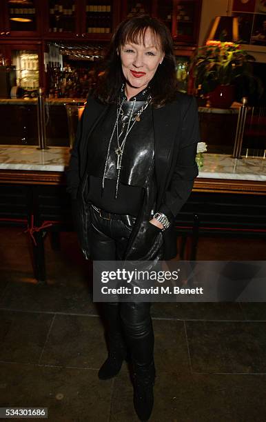Frances Barber attends the press night after party for The Kenneth Branagh Theatre Company's "Romeo And Juliet" at The The National Cafe on May 25,...