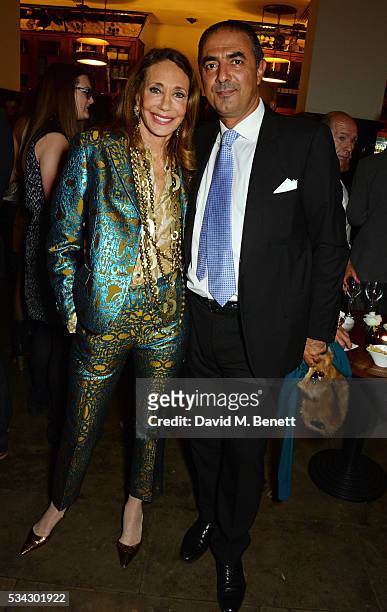 Marisa Berenson and Jean Michel Simonian attend the press night after party for The Kenneth Branagh Theatre Company's "Romeo And Juliet" at The The...