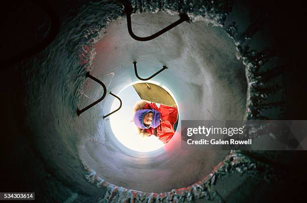 tunnel in antarctic ice shelf - antarctica scientist stock pictures, royalty-free photos & images