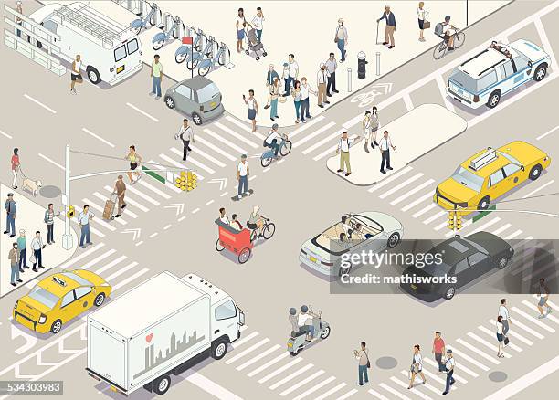 new york street illustrationen - fleiß stock-grafiken, -clipart, -cartoons und -symbole