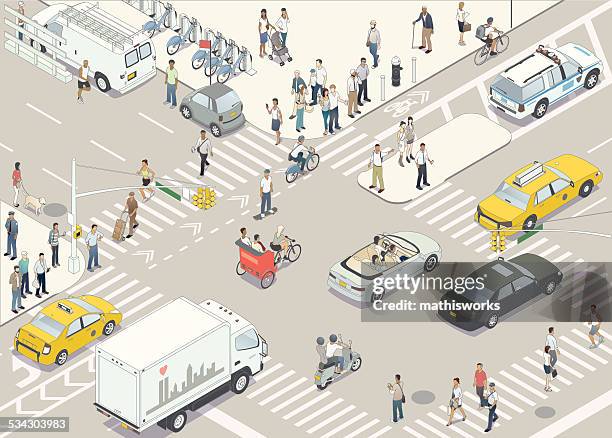 new york street illustrationen - new york person strasse stock-grafiken, -clipart, -cartoons und -symbole