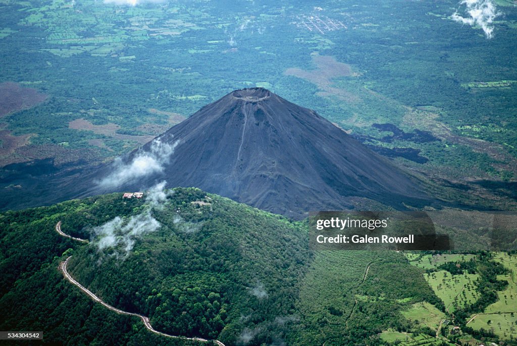 Aerial View of Volcan Santa Ana