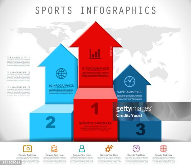 siegerpodest infografiken - sports infographics stock-grafiken, -clipart, -cartoons und -symbole