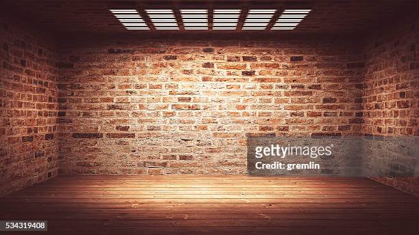 dark, spooky, empty office or basement room - basement stock pictures, royalty-free photos & images