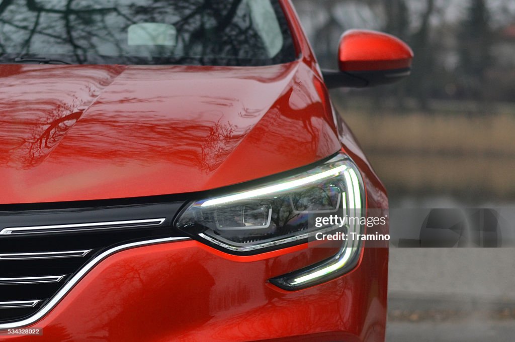 LED headlight in a new vehicle