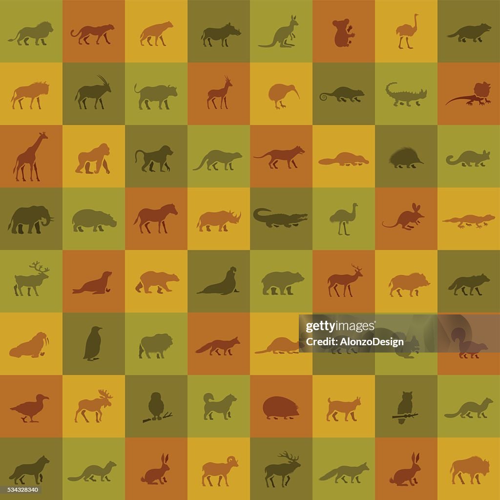Wild Animals Icon Set