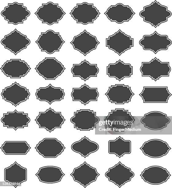 ilustrações, clipart, desenhos animados e ícones de conjunto de quadro - caixa recipiente