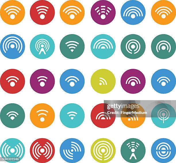 wireless icon - pimple icon stock illustrations