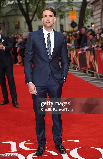 Matthew Lewis attends the European film premiere "Me Before You" at The Curzon Mayfair on May 25, 2016 in London, England.