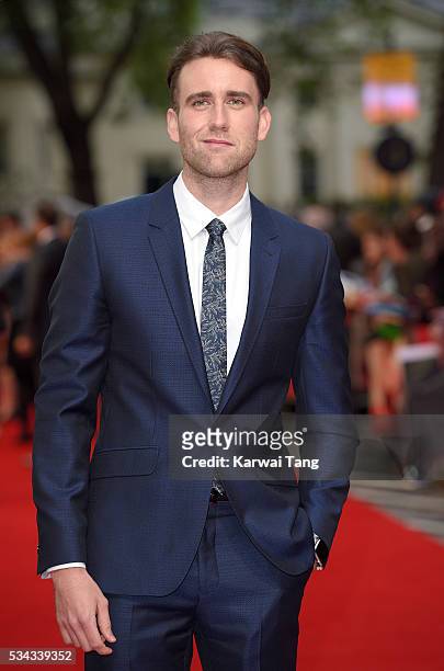 Matthew Lewis attends the European film premiere "Me Before You" at The Curzon Mayfair on May 25, 2016 in London, England.