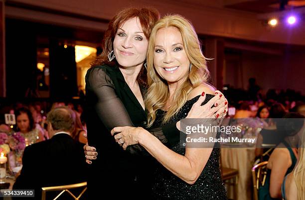 Actress Marilu Henner and tv personality Kathie Lee Gifford attend the 41st Annual Gracie Awards at Regent Beverly Wilshire Hotel on May 24, 2016 in...