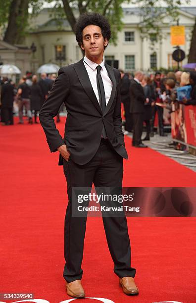 Muzz Khan attends the European film premiere "Me Before You" at The Curzon Mayfair on May 25, 2016 in London, England.