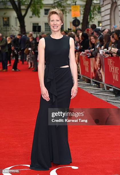 Director Thea Sharrock attends the European film premiere "Me Before You" at The Curzon Mayfair on May 25, 2016 in London, England.