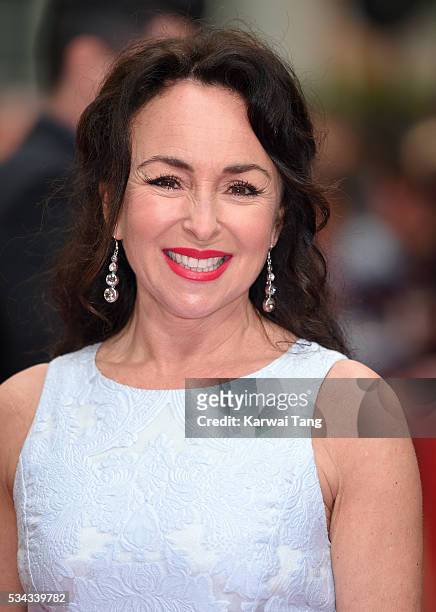 Samantha Spiro attends the European film premiere "Me Before You" at The Curzon Mayfair on May 25, 2016 in London, England.