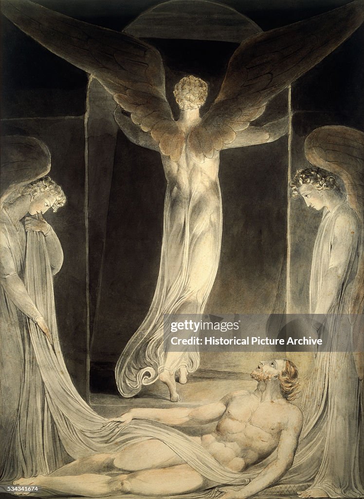 Angels Rolling away the Stone from the Sepulchre By William Blake